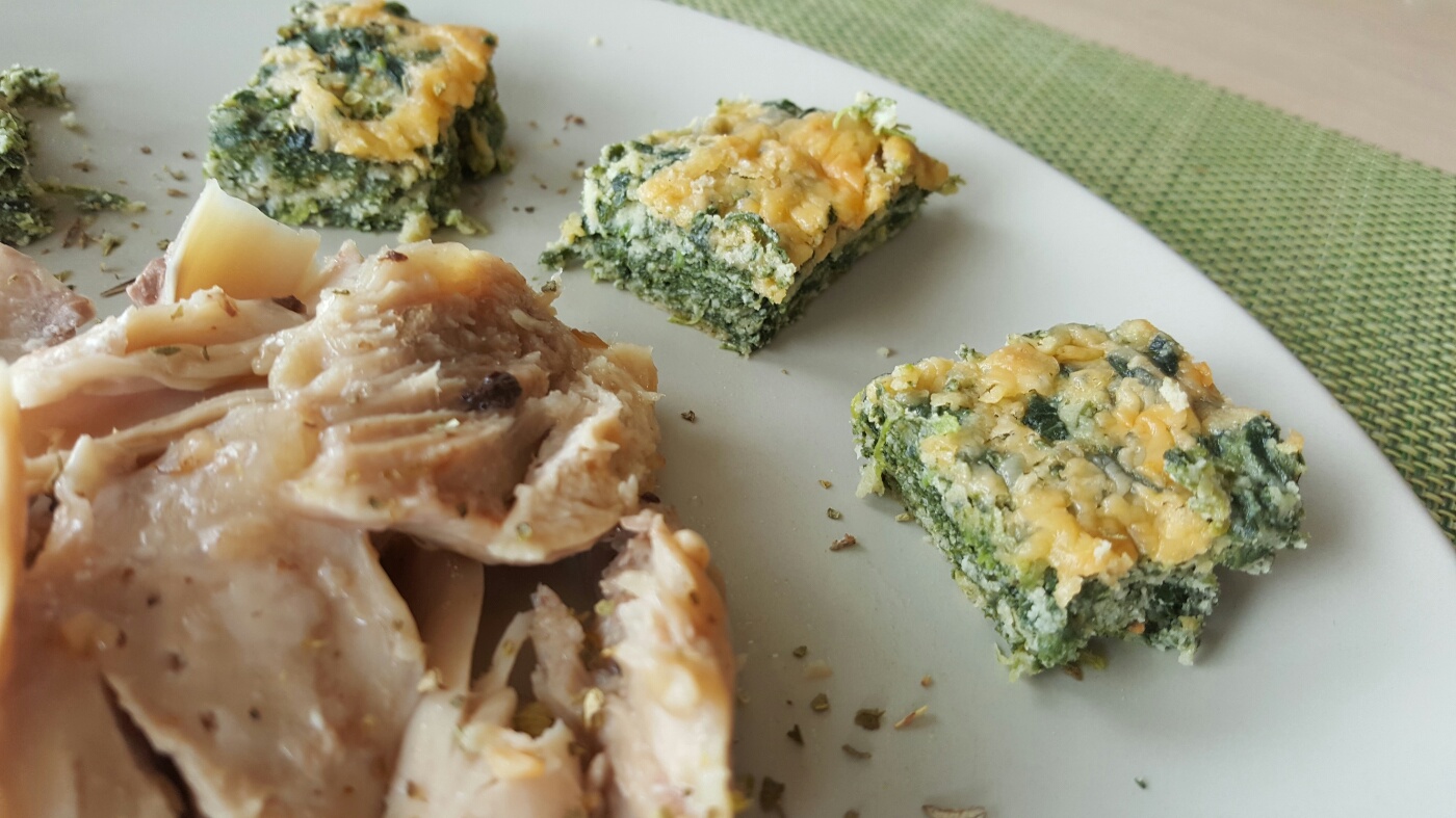 Creamy cheesy spinach blocks