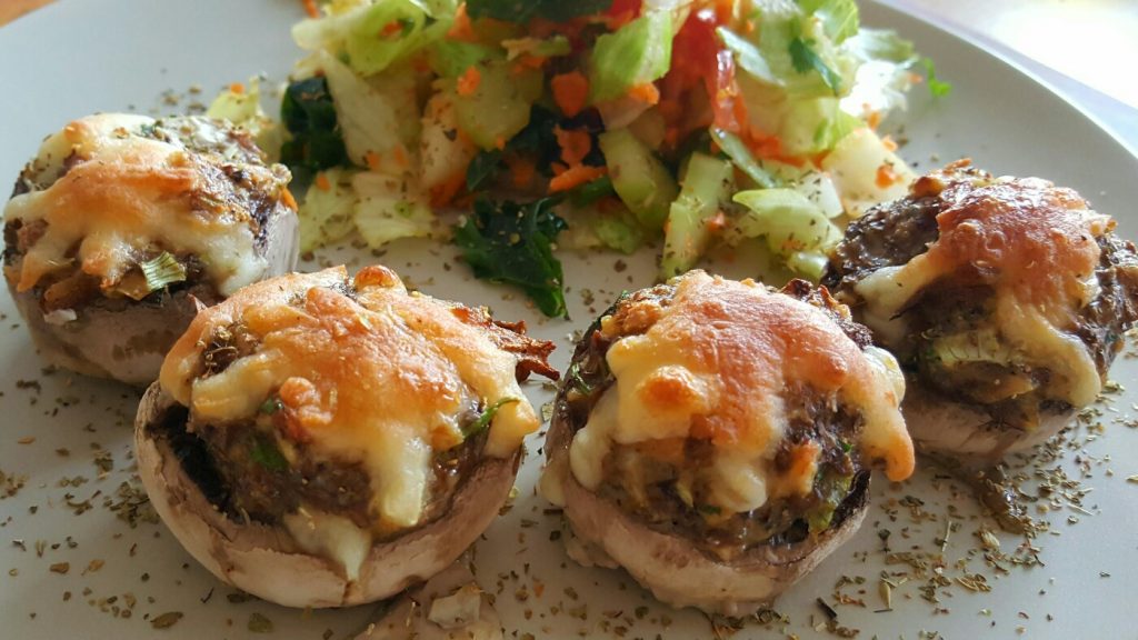 Savory stuffed mushrooms