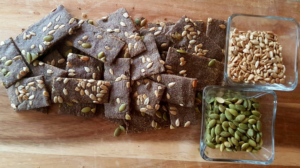 Simple easy flaxseed crackers